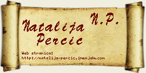 Natalija Perčić vizit kartica